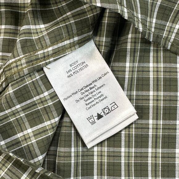 Eddie Bauer Mens Wrinkle Free Relaxed Fit Buton Up Long Sleeve Shirt Size Large - Picture 6 of 6